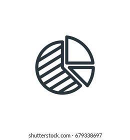 Pie chart icon vector