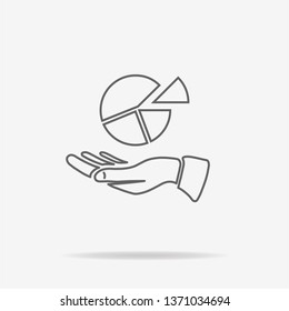 Pie chart icon. Vector concept illustration for design.