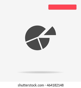 Pie chart icon. Vector concept illustration for design.