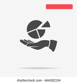 Pie chart icon. Vector concept illustration for design.