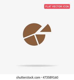 Pie chart icon. Vector concept illustration for design.