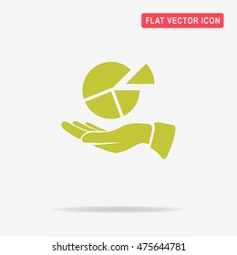 Pie chart icon. Vector concept illustration for design.