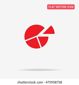 Pie chart icon. Vector concept illustration for design.