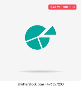 Pie chart icon. Vector concept illustration for design.