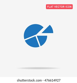 Pie chart icon. Vector concept illustration for design.