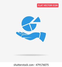 Pie chart icon. Vector concept illustration for design.