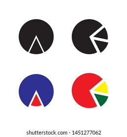 pie chart icon vector design template
