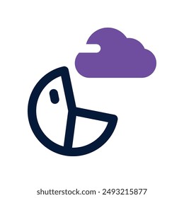 pie chart icon. vector dual tone icon for your website, mobile, presentation, and logo design.