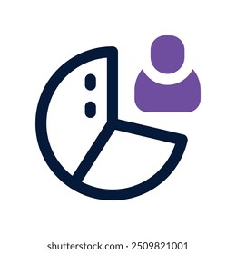 pie chart icon. vector dual tone icon for your website, mobile, presentation, and logo design.