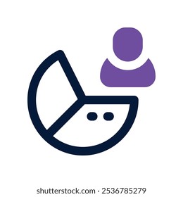 pie chart icon. vector dual tone icon for your website, mobile, presentation, and logo design.