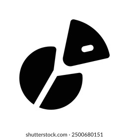 pie chart icon. vector glyph icon for your website, mobile, presentation, and logo design.