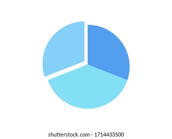 Pie chart icon. Vector pie chart graphic design. 