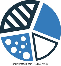Pie chart icon / vector graphics