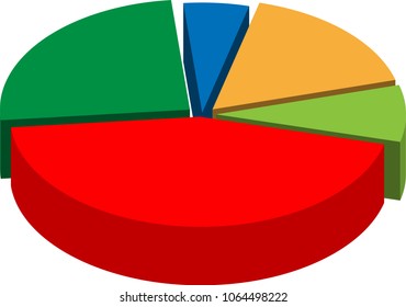 Pie Chart Icon Vector Illustration
