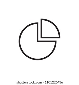 Pie chart icon Vector illustration, EPS10.