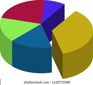 Pie Chart Icon Vector Illustration