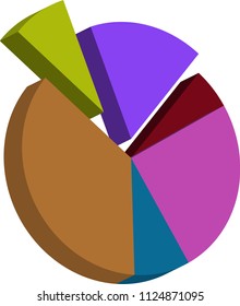 Pie Chart Icon Vector Illustration