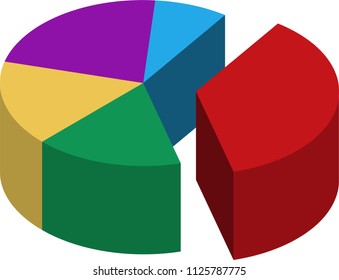 Pie Chart Icon Vektorgrafik Illustration