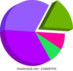 Pie Chart Icon Vector Illustration