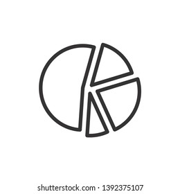 Pie Chart Icon Vector Illustration