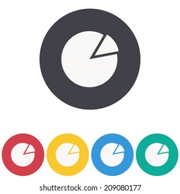  pie chart icon , vector illustration