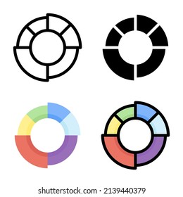 pie chart icon vector illustration logo template for website or mobile app