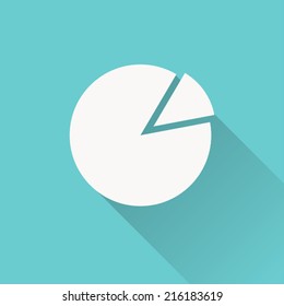 pie chart icon , vector illustration , flat design