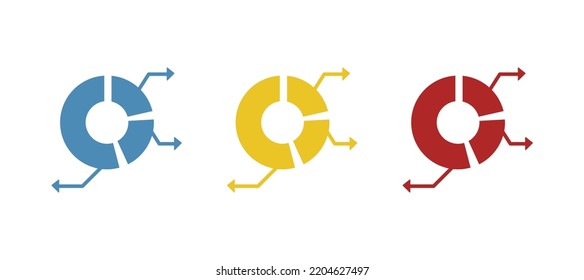 pie chart icon, vector illustration