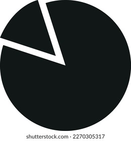 Diseño de ilustración vectorial de icono de gráfico circular.