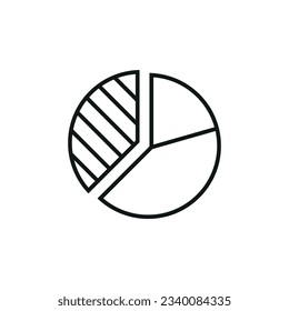 Pie chart icon vector illustration. Analysis icon on isolated background. Statistics sign concept.