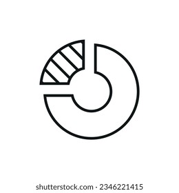 Pie chart icon vector illustration. Analysis icon on isolated background. Statistics sign concept.
