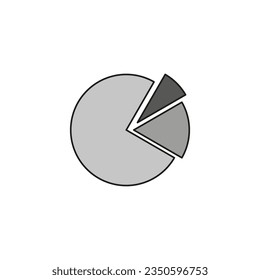 Pie chart icon. Vector illustration. EPS 10.