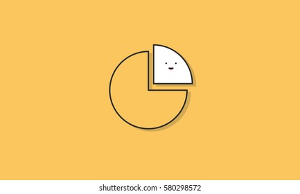 Pie chart icon vector illustration