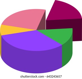 Pie Chart Icon Vector Illustration