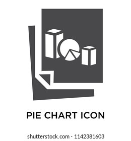 Pie chart icon vector isolated on white background for your web and mobile app design, Pie chart logo concept