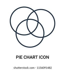 Pie chart icon vector isolated on white background, Pie chart transparent sign , outline thin symbols or linear analytics