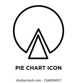 Pie chart icon vector isolated on white background, Pie chart transparent sign , line and outline elements in linear style