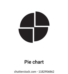 Pie chart icon vector isolated on white background, logo concept of Pie chart sign on transparent background, filled black symbol