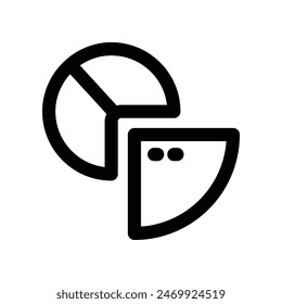 pie chart icon. vector line icon for your website, mobile, presentation, and logo design.