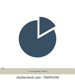 Pie Chart Icon Vector Logo Template Illustration Design. Vector EPS 10.
