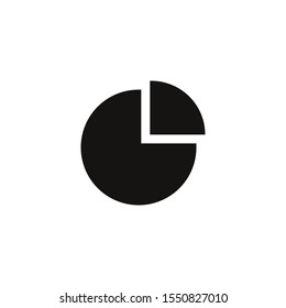 pie chart icon vector on a white background