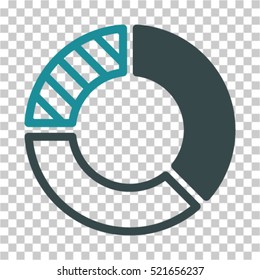 Pie Chart icon. Vector pictogram style is a flat symbol, color, chess transparent background. Designed for software and web interface toolbars and menus.