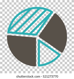 Pie Chart icon. Vector pictograph style is a flat symbol, color, chess transparent background. Designed for software and web interface toolbars and menus.