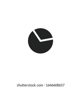 pie chart Icon vector sign isolated for graphic and web design. pie chart symbol template color editable on white background.