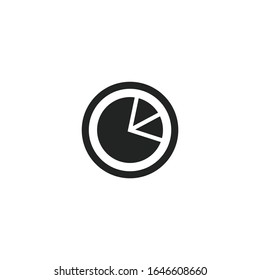 pie chart Icon vector sign isolated for graphic and web design. pie chart symbol template color editable on white background.