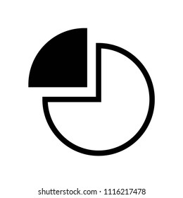 Pie chart icon vector icon. Simple element illustration. Pie chart symbol design. Can be used for web and mobile.