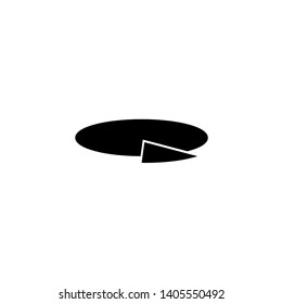 Pie chart icon vector, solid logo illustration, pictogram isolated on white