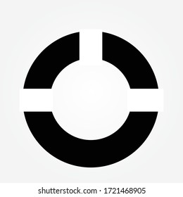 Pie chart icon vector, solid logo illustration, pictogram isolated on white