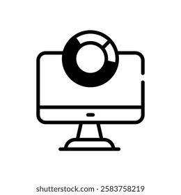 Pie Chart icon vector stock illustration