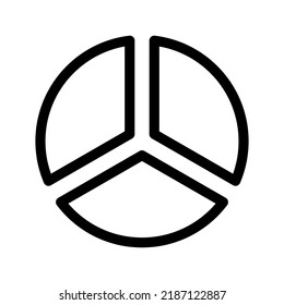 Pie Chart Icon Vector Symbol Design Illustration